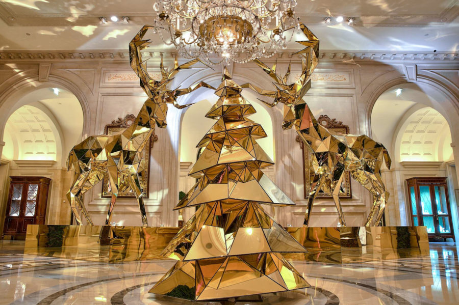 Christmas decor, Four Seasons Hotel George V, Paris.